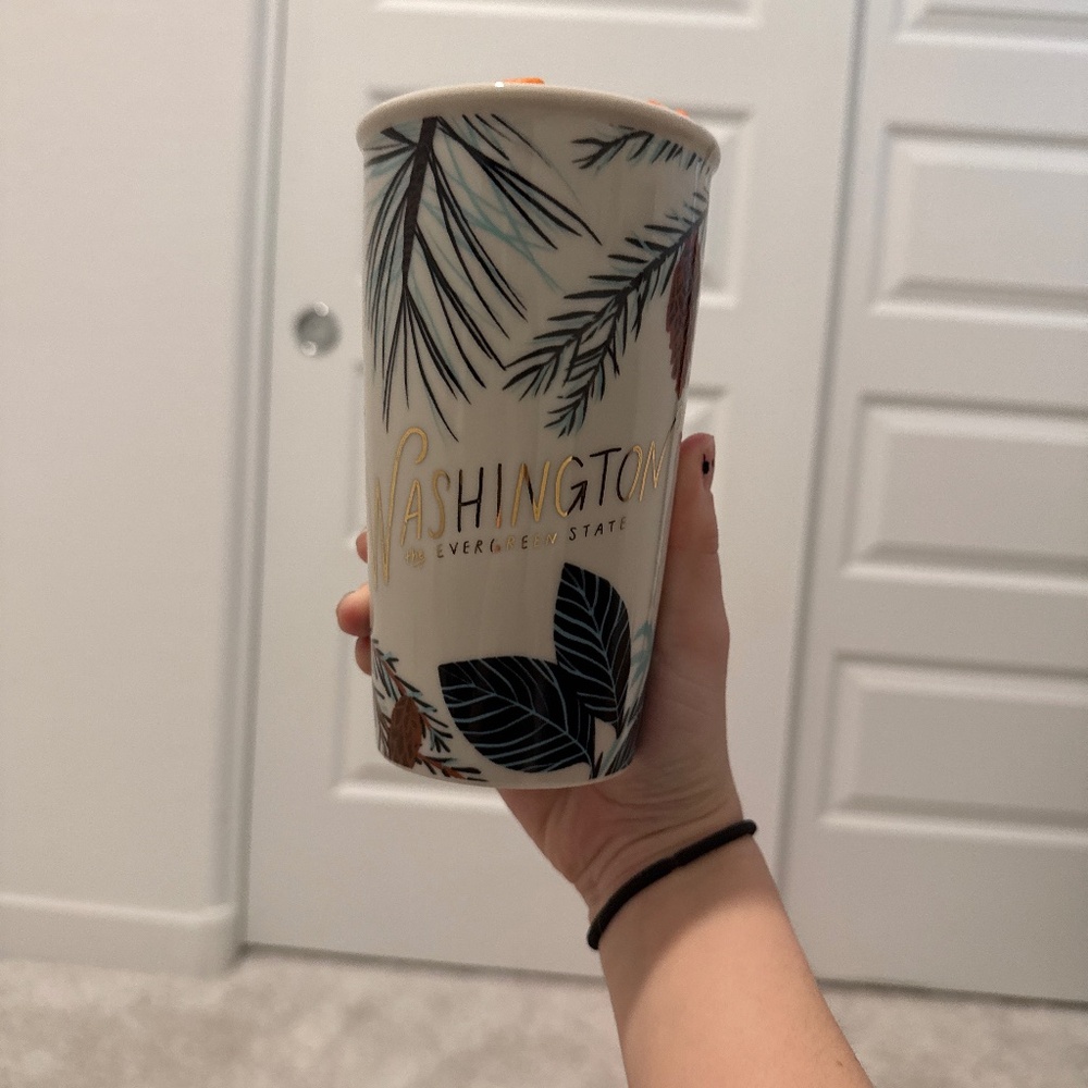 Starbucks Washington Local Collection Double Wall Ceramic Traveler Mug